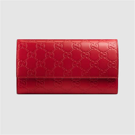 gucci signature continental wallet red|Gucci continental wallet sale.